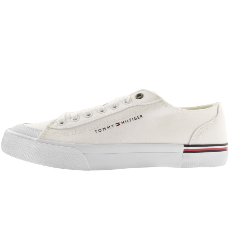 Tommy hilfiger white canvas sneakers best sale